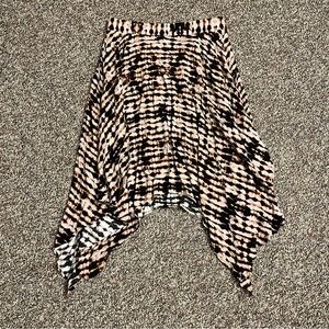 Torrid Black and Brown Patterned Shark Bite Skirt